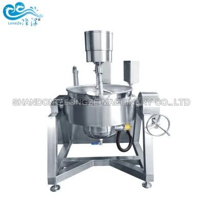Stainless Steel 304 Industrial Automatic Thermal Oil Cooking Jacketed Kettle with Mixer