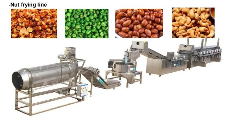 Electric Cashew Nuts Batch Fryer Green Peas Frying Machine