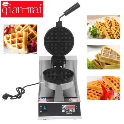 Commercial Rotate Waffle Baker Electric Waffle-Maker for Dessert Coffee Shop