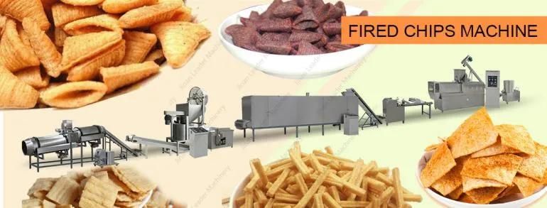 Automatic Corn Bugles Snack Chips Processing Line Fried Chips Snack Production Line