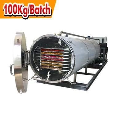 100kg Food Commercial Industrial Silicone Oil Heating Drum Freeze Dryer Lyophilizer