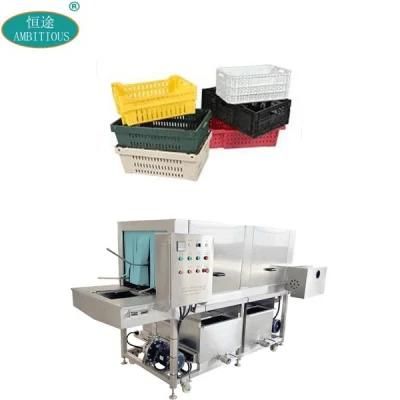 Continuous Crate Washer Small Scale Tray Washing Machine