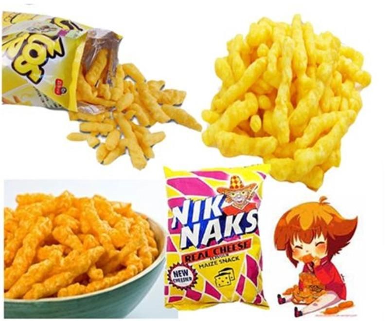 Fried and Baked Maize Corn Cheetos Nik Nak Kurkure Chip Snack Production Line