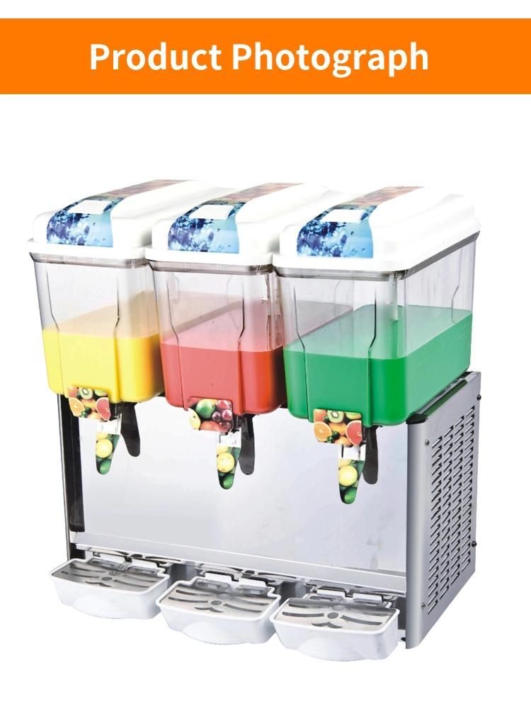Three Tank Juice Dispenser Spray Snow Melting Ice Smoothie Machine Commercial Using