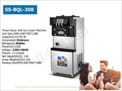 Counter Top Commercial New Type 3 Flavor Soft Ice Cream Machine