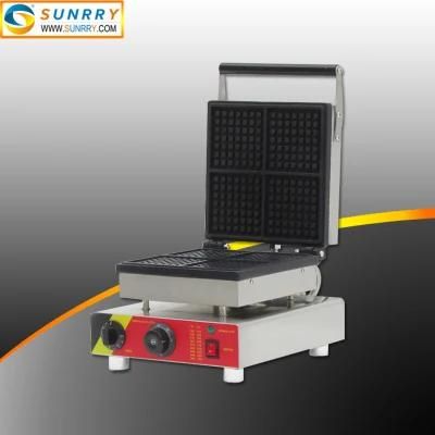Stainless Steel Electric 4PCS Square Waffle Maker Cake Mould Making Machine
