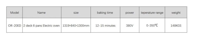 Commercial 2 Deck 4 Trays Electric Bakery Oven on Sale