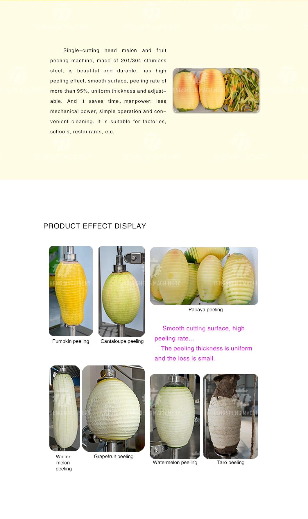 Cantaloupe Food Processor Automatic Papaya Grapefruit Pomelo Watermelon Coconut Melon Peeler Price Peeling Machine (TS-P80)