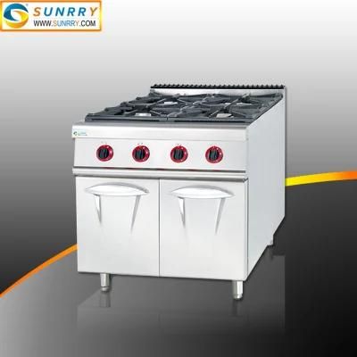 China Hot Selling 4 Burners Gas Stoves Stove with Cabinet