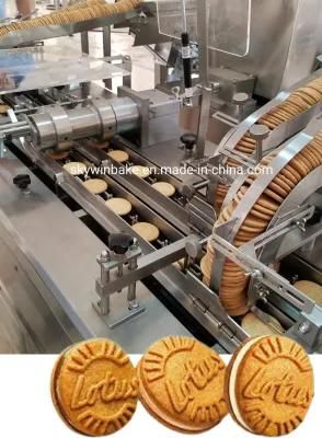 Sandwich Cream Machine Making Biscuit with Packing System