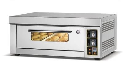 Professional Industrial Gas Bread Baking Oven 1 Deck Two Tray Commercial Baking Oven