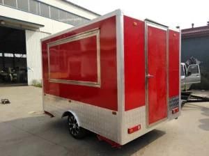 Fiber Glass Mobile Kitchen /Ice Cream Cart/Van/Truck Hand Push Food Cart for Sale