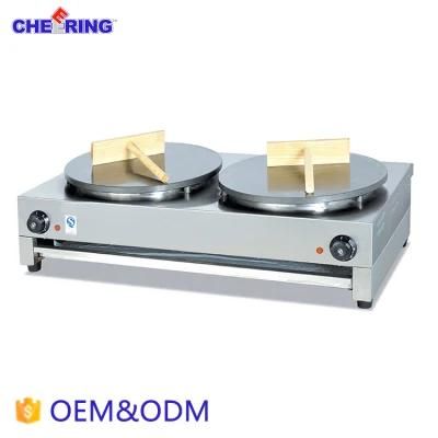 Electric Crepe Maker with Two Burner for Kitchen Use