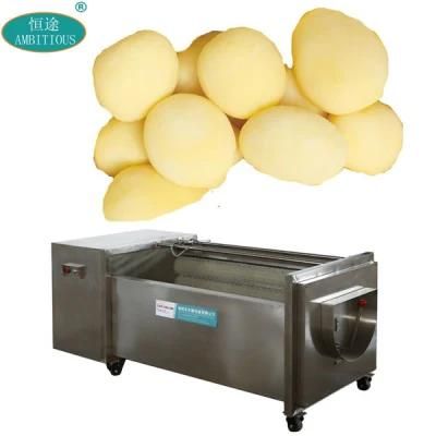 Iudustrial Brush Washing Equipment Potato Cleaning Automatic Potato Peeling Machine