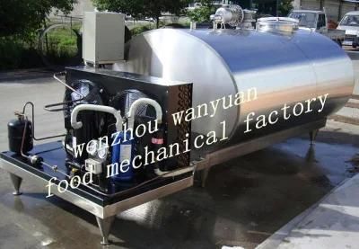 Sanitary Stainless Steel Horizontal Milk Cooling Tank