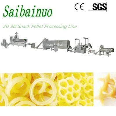 Frying Onion Rings Pellet Snack Chips Making Machine