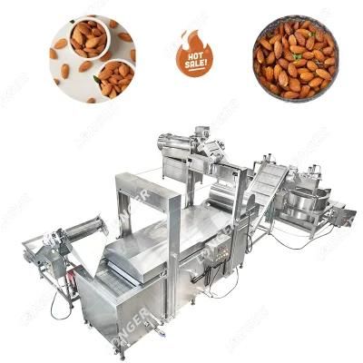 Automated Coated Peanut Frying Machine Ground Almond Nuts Roasting Frying Processing ...