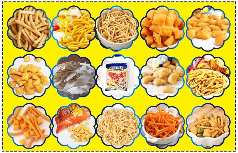 Commercial Fried Dough Snacks Extrusion Machine Fried Chips Processing Line Fried Rice Flakes Machine